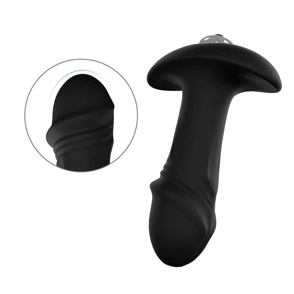 Plug Anal com Vibrador em Silicone Extra Macio StarArrow Preto | Foto 02