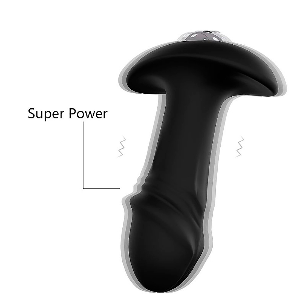 Plug Anal com Vibrador em Silicone Extra Macio StarArrow Preto | Foto 04