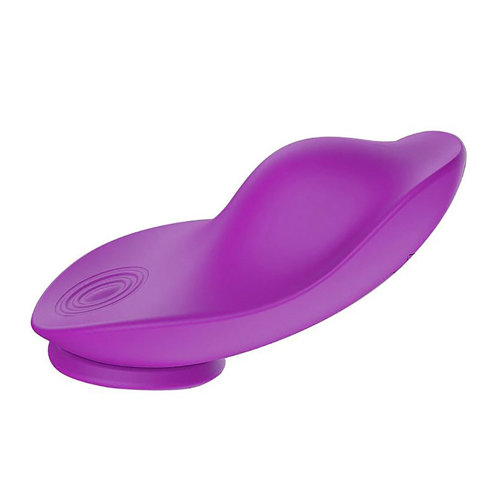 Vibrador para Clit�ris Recarreg�vel Leaf Roxo, vista lateral