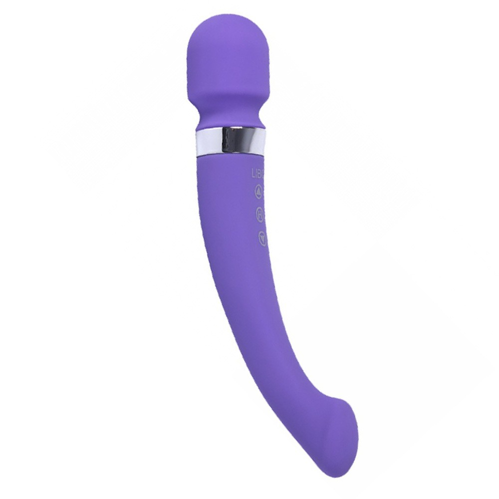 Massageador Er�tico Flex�vel Libo Roxo com foco na ponta curvada