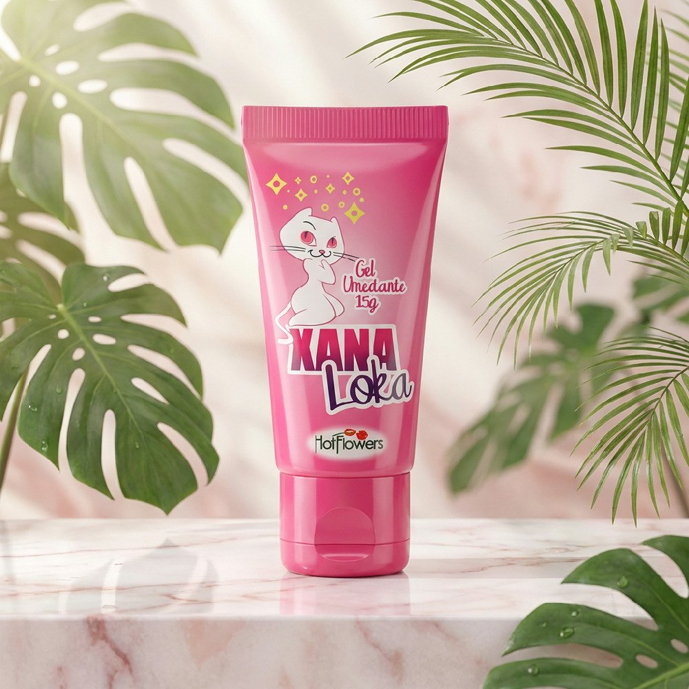 Parte traseira do Gel Excitante Feminino Xana Loka, exibindo informa��es como lote, data de fabrica��o, validade e c�digo de barras.