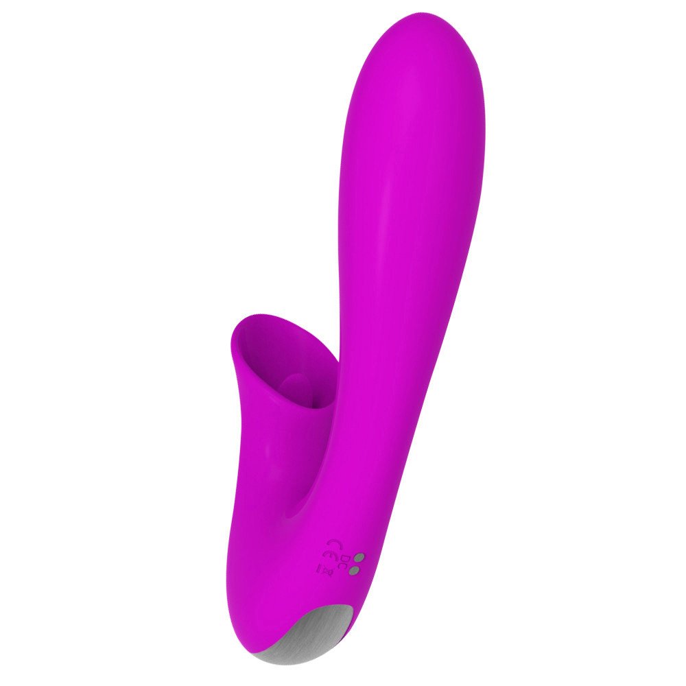 Vibrador Duplo Recarregável em Silicone com 12 Vibrações Olivia Roxo | Foto 01 Vibrador Duplo Recarregável em Silicone com 12 Vibrações Olivia Roxo | Foto 01