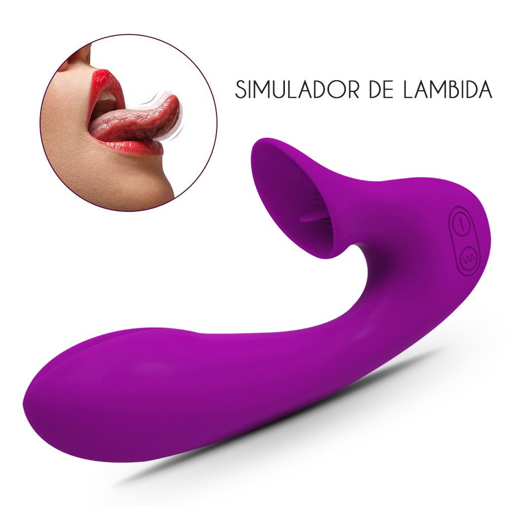 Vibrador Duplo Recarregável em Silicone com 12 Vibrações Olivia Roxo | Foto 02 Vibrador Duplo Recarregável em Silicone com 12 Vibrações Olivia Roxo | Foto 02