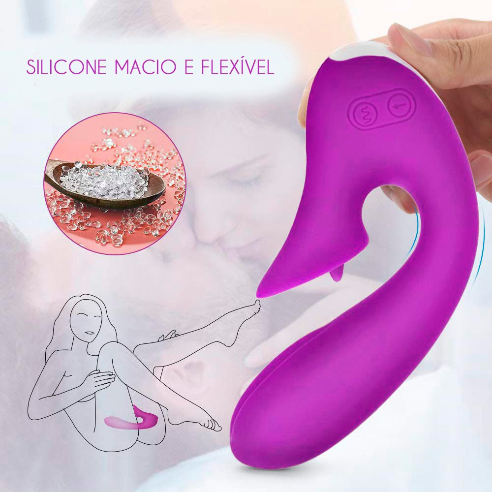 Vibrador Duplo Recarregável em Silicone com 12 Vibrações Olivia Roxo | Foto 08 Vibrador Duplo Recarregável em Silicone com 12 Vibrações Olivia Roxo | Foto 08