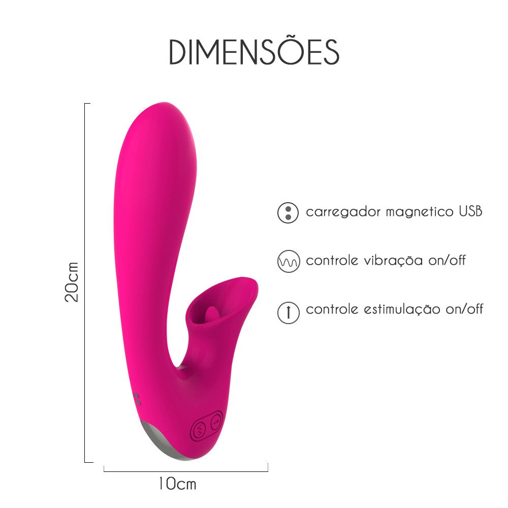 Vibrador Duplo Recarregável em Silicone com 12 Vibrações Olivia Pink | Foto 06 Vibrador Duplo Recarregável em Silicone com 12 Vibrações Olivia Pink | Foto 06
