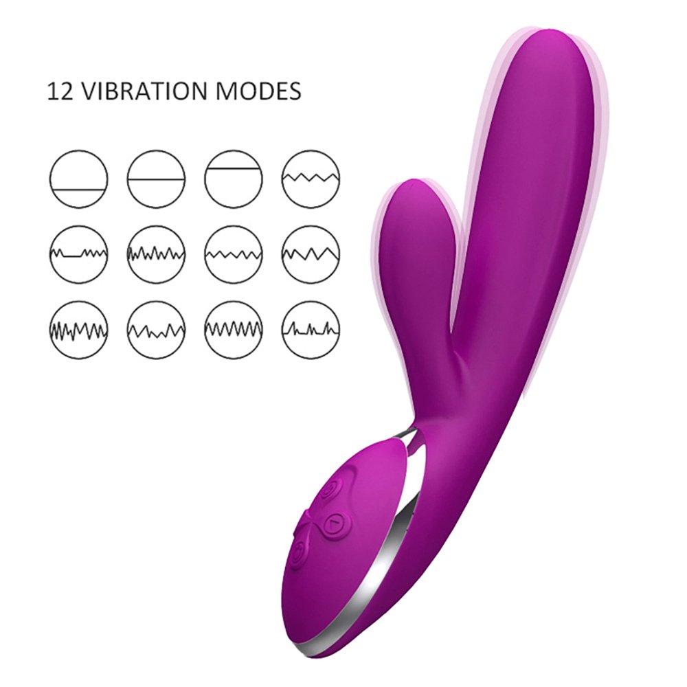 Vibrador Rabbit Rotativo Recarreg�vel em Silicone com 12 Vibra��es Bart Roxo | Foto 04