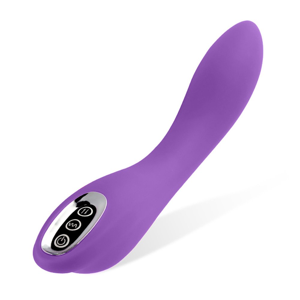 Vibrador Ponto G Recarregável em Silicone com 12 Vibrações Bla Roxo | Foto 01 Vibrador Ponto G Recarregável em Silicone com 12 Vibrações Bla Roxo | Foto 01