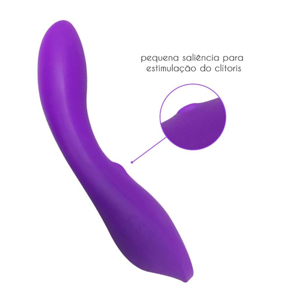 Vibrador Ponto G Recarregável em Silicone com 12 Vibrações Bla Roxo | Foto 03 Vibrador Ponto G Recarregável em Silicone com 12 Vibrações Bla Roxo | Foto 03
