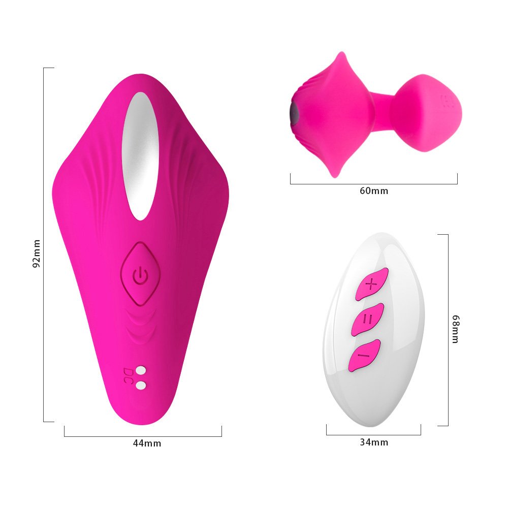 Vibrador para Casal Recarreg�vel em Silicone Ela Pink - Vista inferior destacando a base para um encaixe confort�vel
