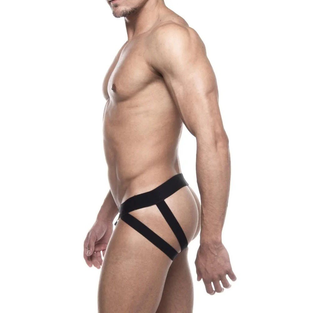 Cueca Sensual Jock com Faixa Dupla em El�stico e Abertura Atr�s Preta | Foto 06