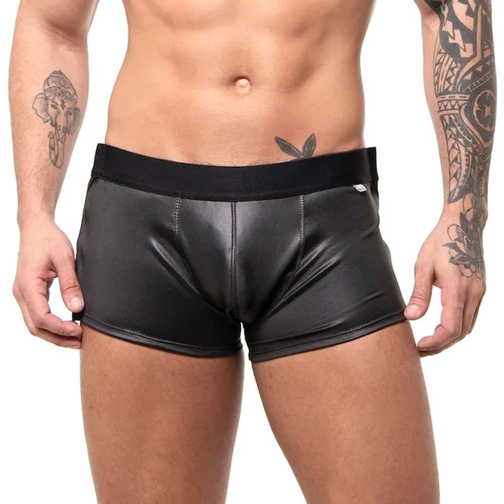 Cueca Sensual Boxer em Cirre com Velcro nas Laterais Gogo Boy Preta | Foto 01