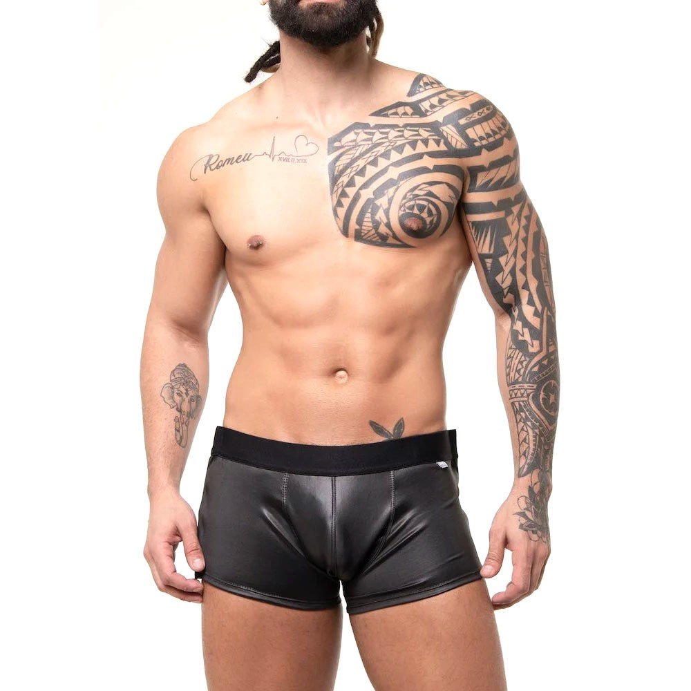 Cueca Sensual Boxer em Cirre com Velcro nas Laterais Gogo Boy Preta | Foto 04