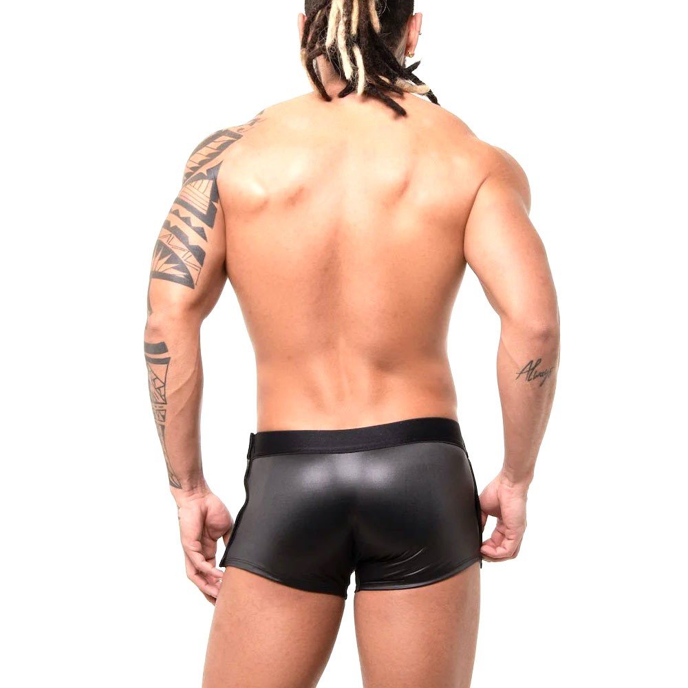 Cueca Sensual Boxer em Cirre com Velcro nas Laterais Gogo Boy Preta | Foto 06