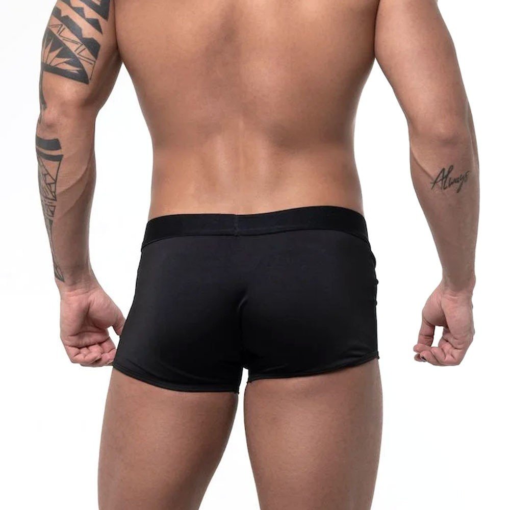 Cueca Sensual Boxer em Suplex com Enchimento Atrás Preta | Foto 05