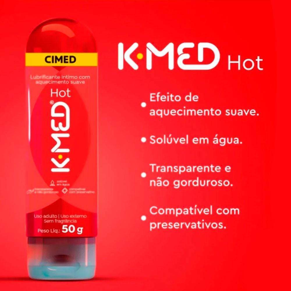 M�os aplicando o Lubrificante K-Med 2 em 1, mostrando a textura transparente e a forma de uso do produto.