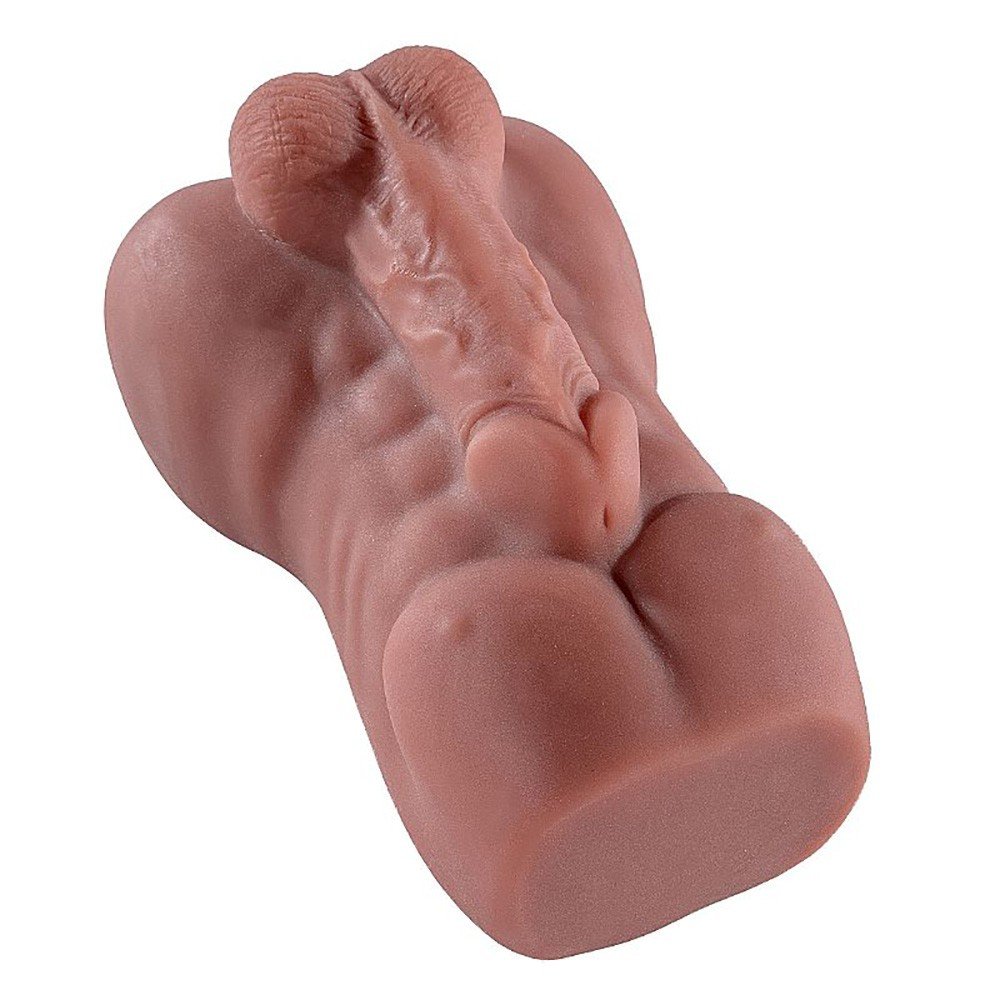 Masturbador Masculino em Cyberskin Formato de Corpo Masculino com Ânus Marrom | Foto 03
