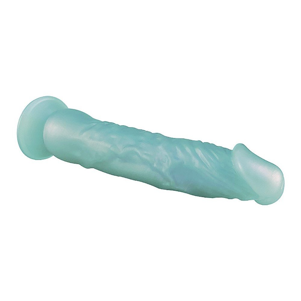 P�nis Real�stico em PVC com Ventosa 23 x 3,8cm Azul Cintilante | Foto 03