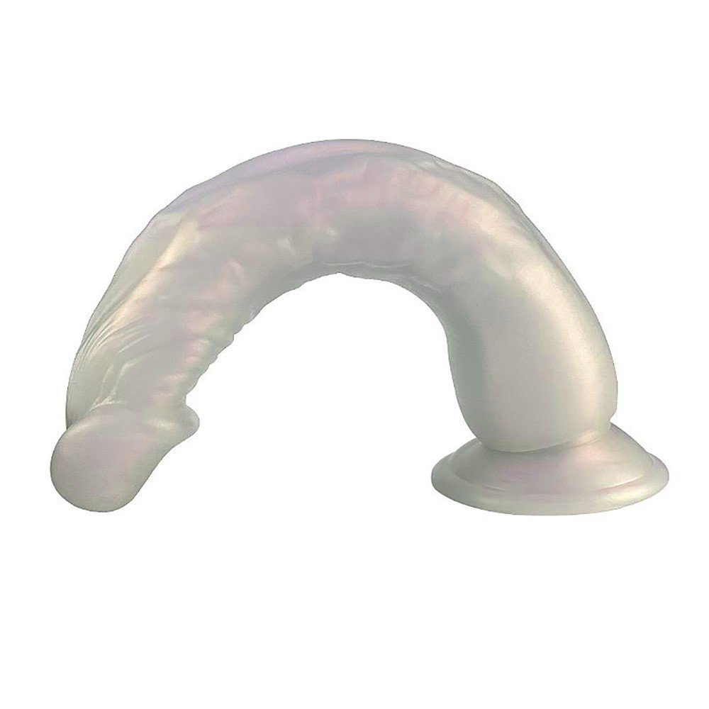 Pênis Realístico em PVC com Ventosa 23 x 3,8cm Branco Cintilante | Foto 02