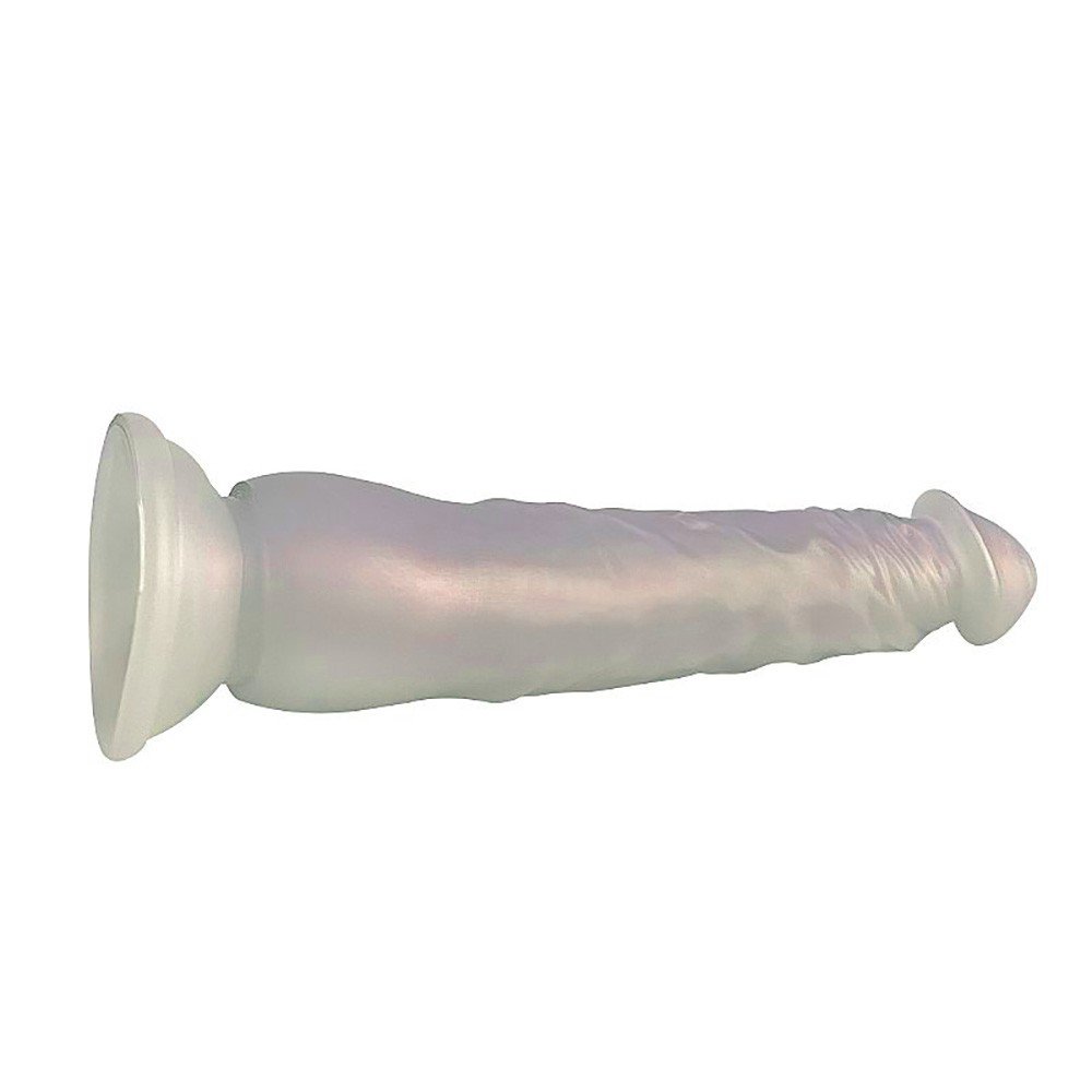 Pênis Realístico em PVC com Ventosa 23 x 3,8cm Branco Cintilante | Foto 04