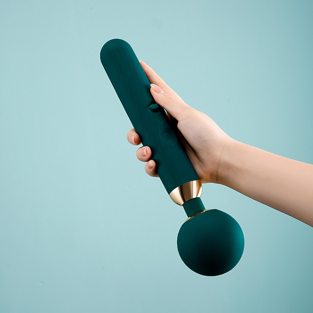 Massageador Er�tico em Silicone Recarreg�vel Magic Motion Verde em destaque