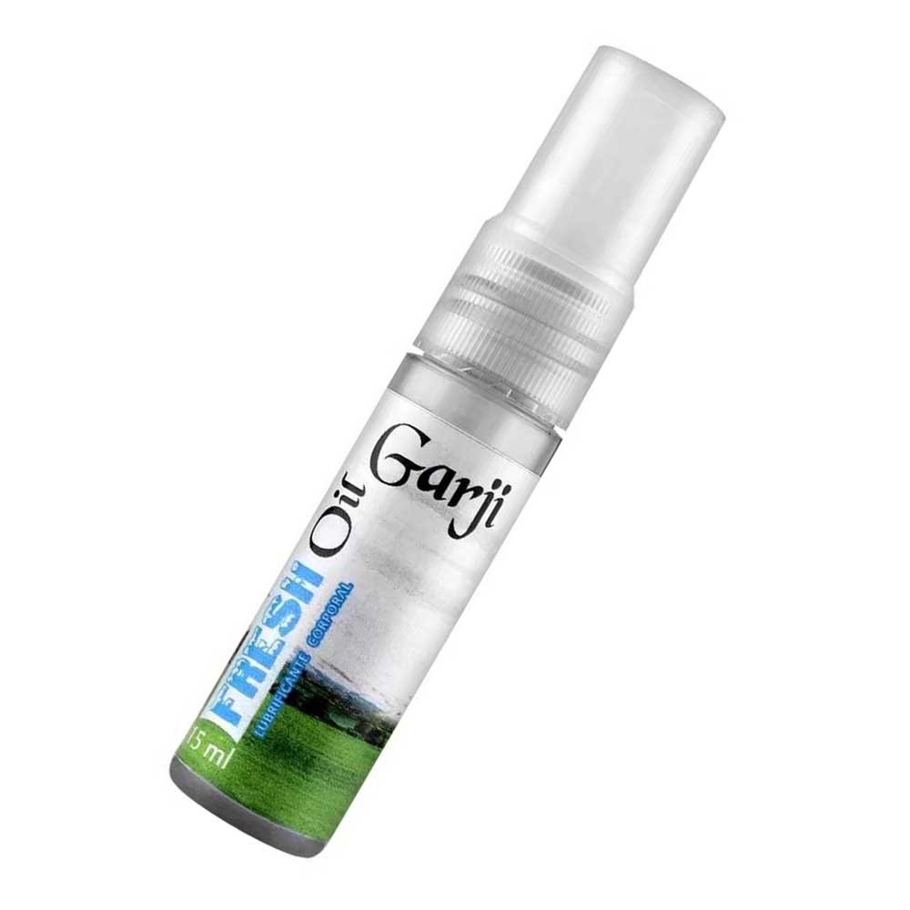 Frasco do Gel Lubrificante Aroma Menta Tenta��o 15ml em close-up, destacando o bico aplicador transparente