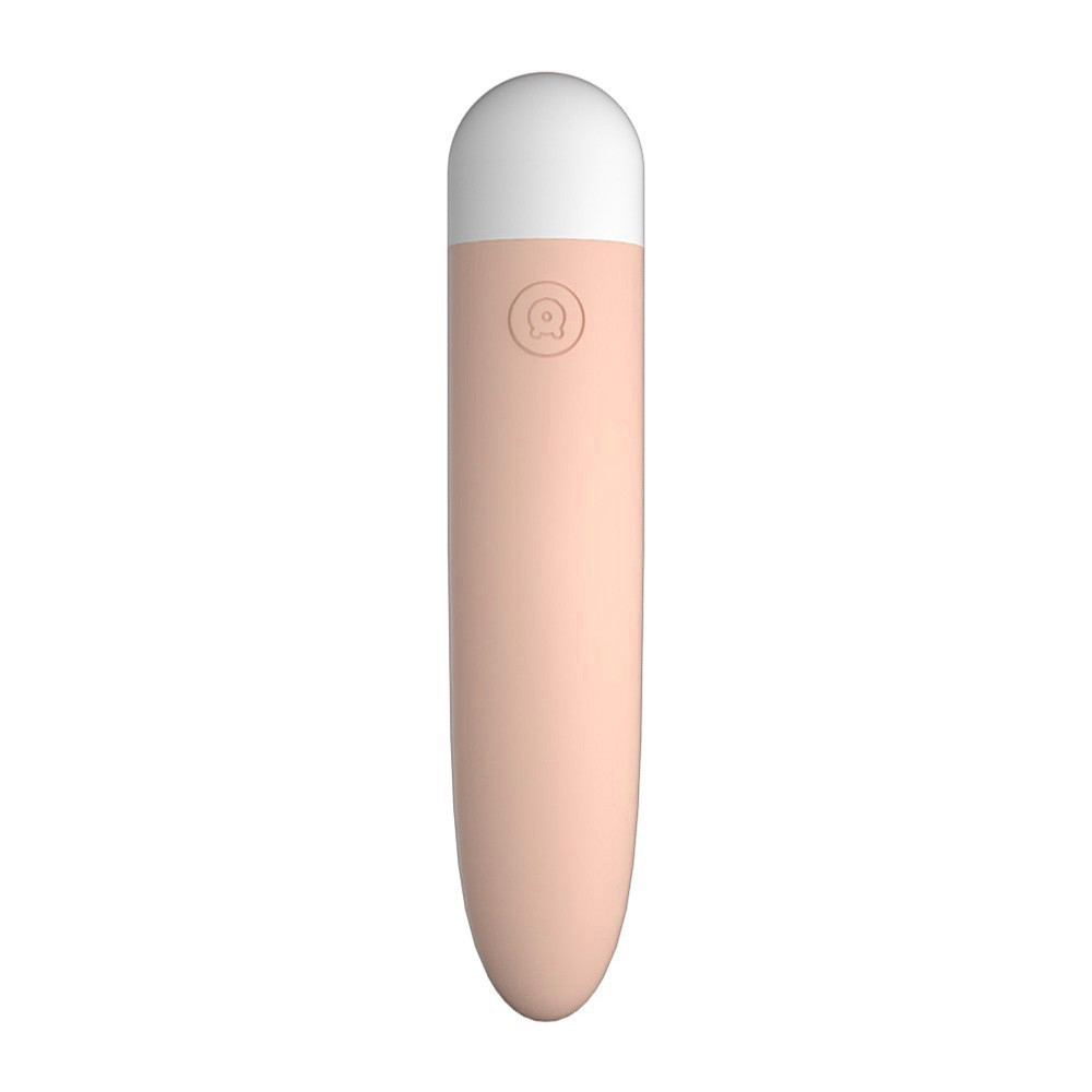 Vibrador Bullet de Silicone com recarga USB, vista do vibrador de lado, evidenciando seu corpo liso e discreto