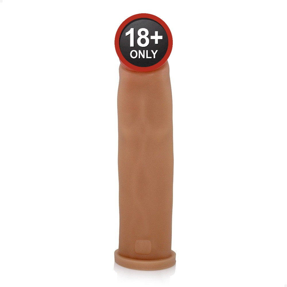 P�nis Gigante e Grosso Flex�vel Fabuloso 30 x 6,8cm Bege em vista frontal, mostrando o formato anat�mico