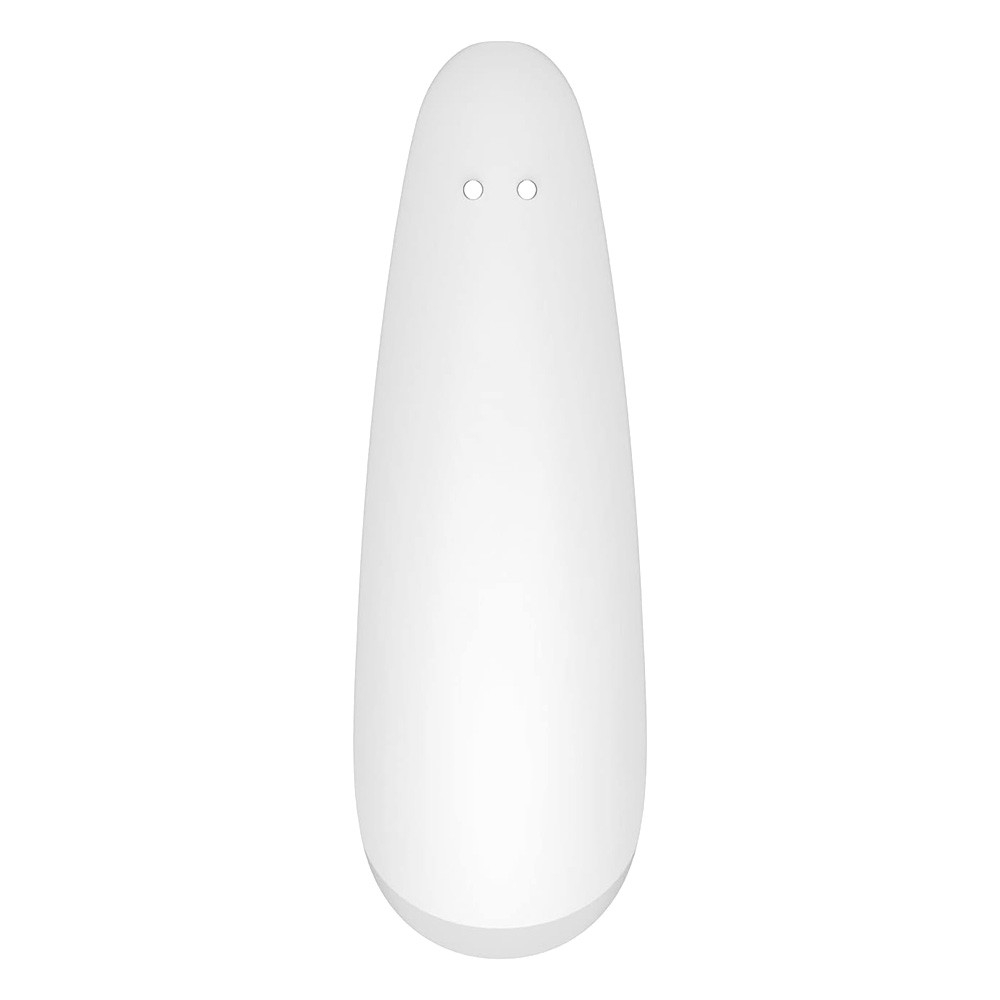 Detalhe do bocal do Vibrador para Clit�ris Curvy 2+ branco, evidenciando a �rea de contato com o clit�ris.
