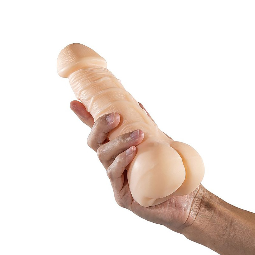 Masturbador Masculino em Cyberskin Formato de P�nis com �nus Bege | Foto 02