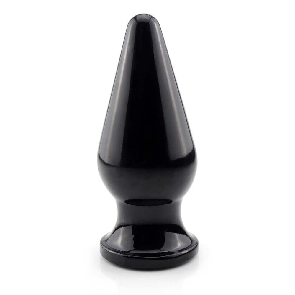 Plug Anal Grande Flex�vel Kosmos 18,5 x 7,5cm Preto Brilhante | Foto 02