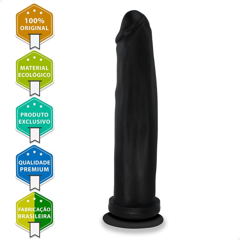 P�nis Gigante e Grosso Flex�vel Fabuloso em vista frontal de �ngulo diferente, destacando a glande arredondada e o corpo robusto