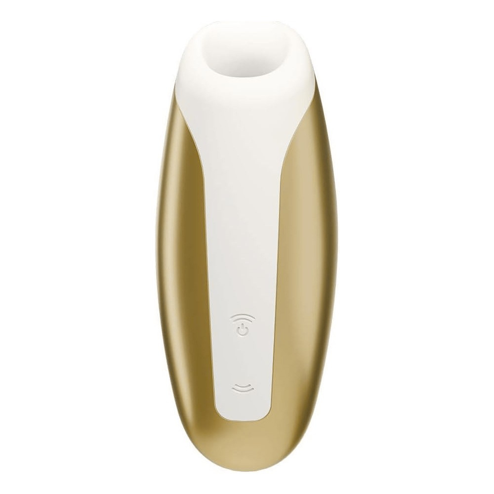 Vibrador para Clit�ris Love Breeze Amarelo - Vista superior/inferior dos bot�es de controle