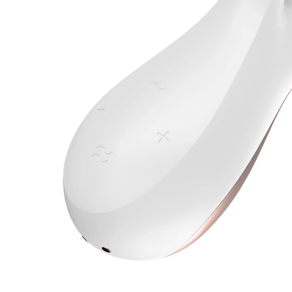 Vibrador Satisfyer Mono Flex branco de frente