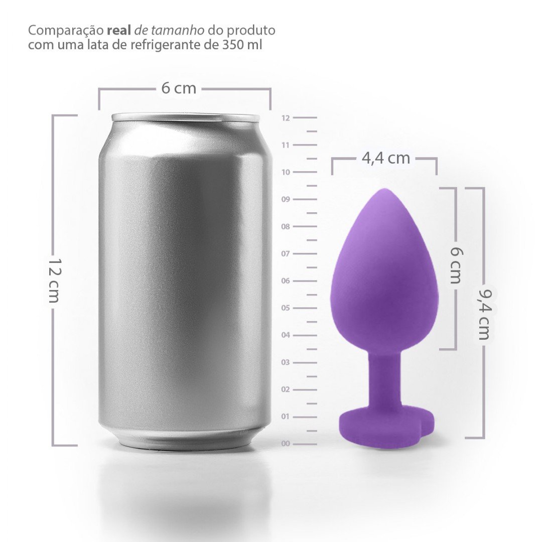 Close na ponta anat�mica do plug anal de silicone para inser��o gradual e confort�vel