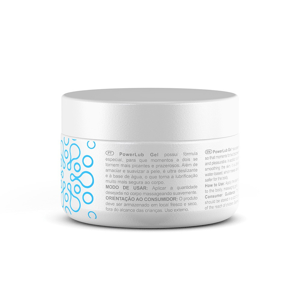 Kit PowerLub Gel, colher com gel lubrificante demonstrando a consist�ncia do produto