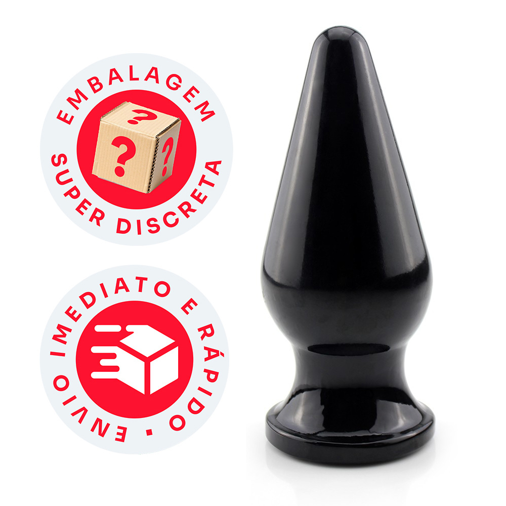 Plug Anal Grande Flex�vel Liberty para Dilata��o 20,5cm x 8,5cm Preto Brilhante | Foto 02