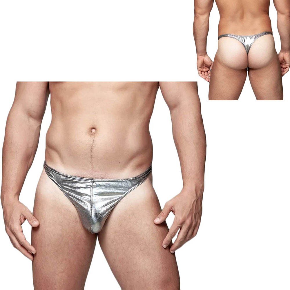 Cueca Sensual Fio Dental em Cirre Prata | Foto 01