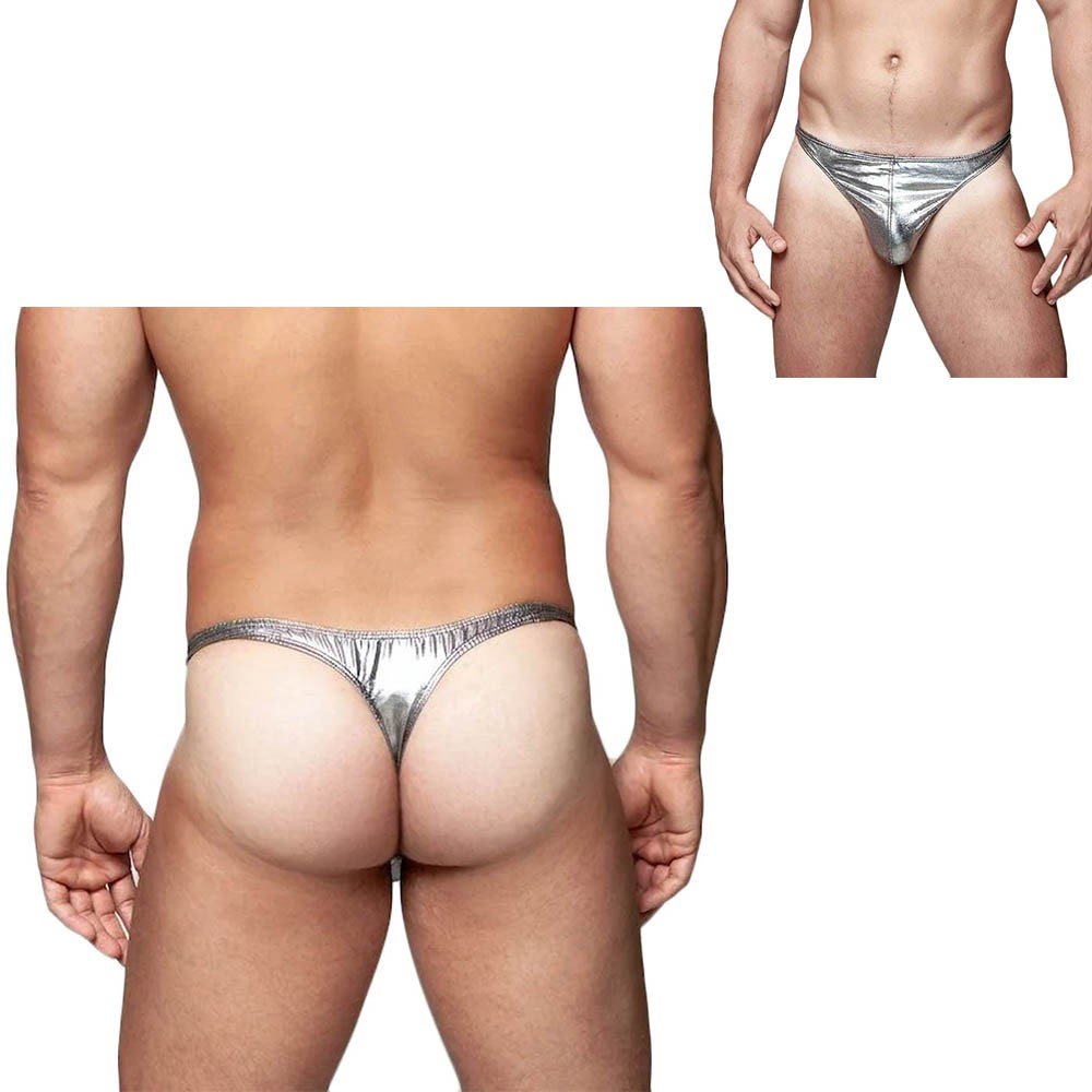 Cueca Sensual Fio Dental em Cirre Prata | Foto 02