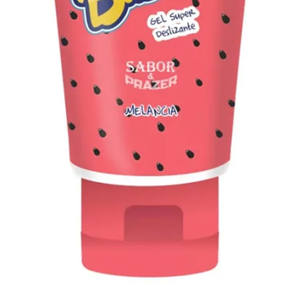 Lubrificante Super Deslizante e Refrescante Ice Babaloo � Base de �gua Sabor de Melancia 60ml | Vista geral do tubo destacando o vibrante design de melancia