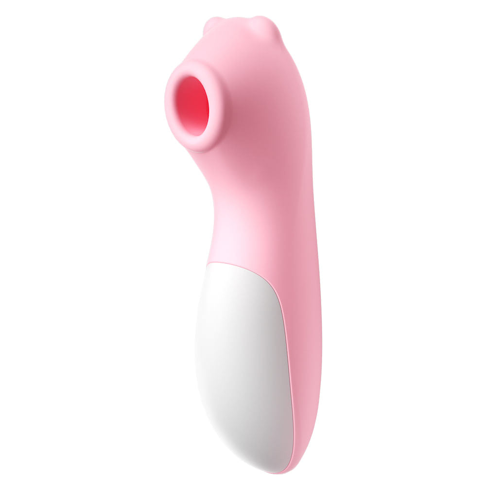 Vibrador para Clit�ris Urso Lulu Rosa | Vista lateral destacando o design ergon�mico