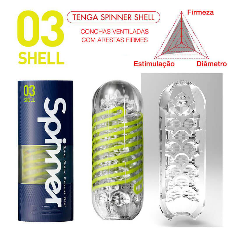 Masturbador Masculino Tenga Spinner Texturizado 03 Shell | Foto 02