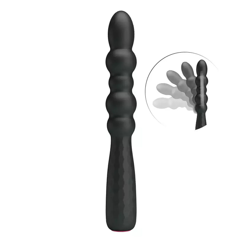 Plug Anal em Silicone Recarregável com 12 Vibrações Monroe Preto | Foto 02