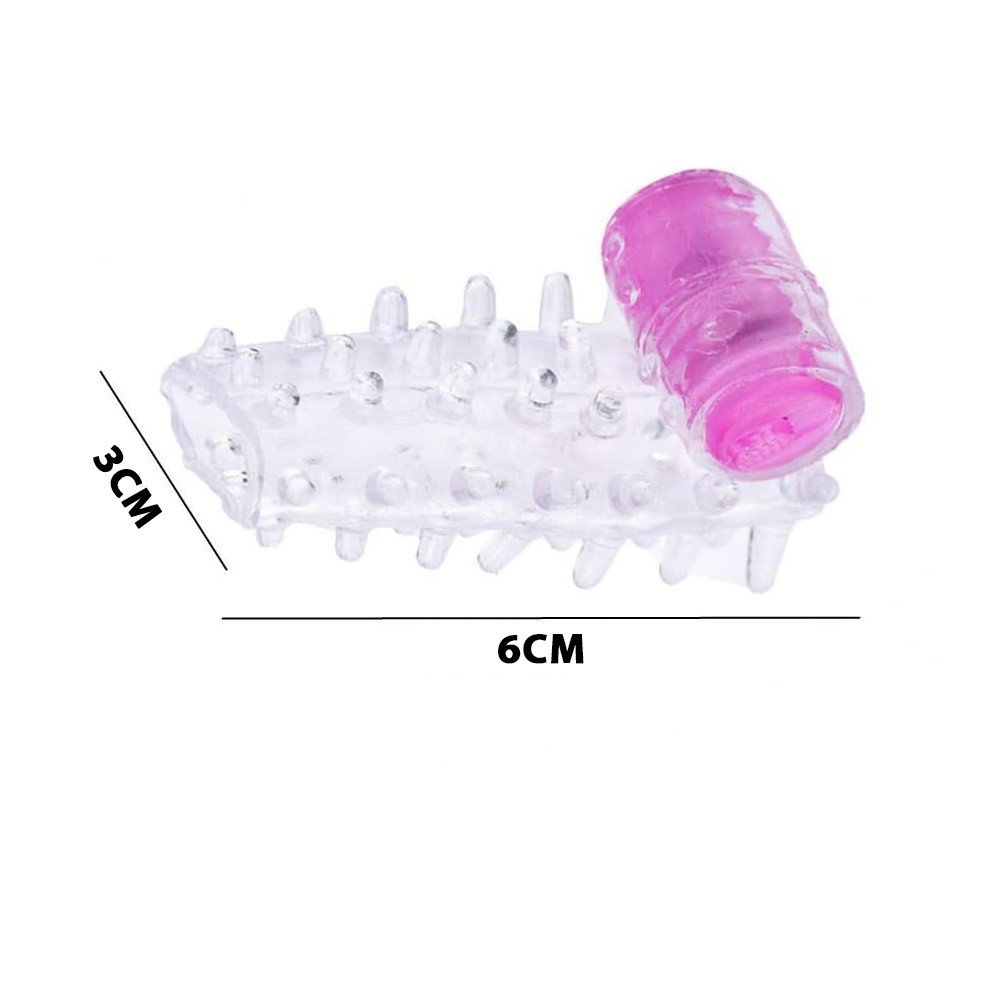 Capa Peniana com Vibrador em Jelly Vazada com Sali�ncias Lil�s - imagem das pilhas e do vibrador desmontado.