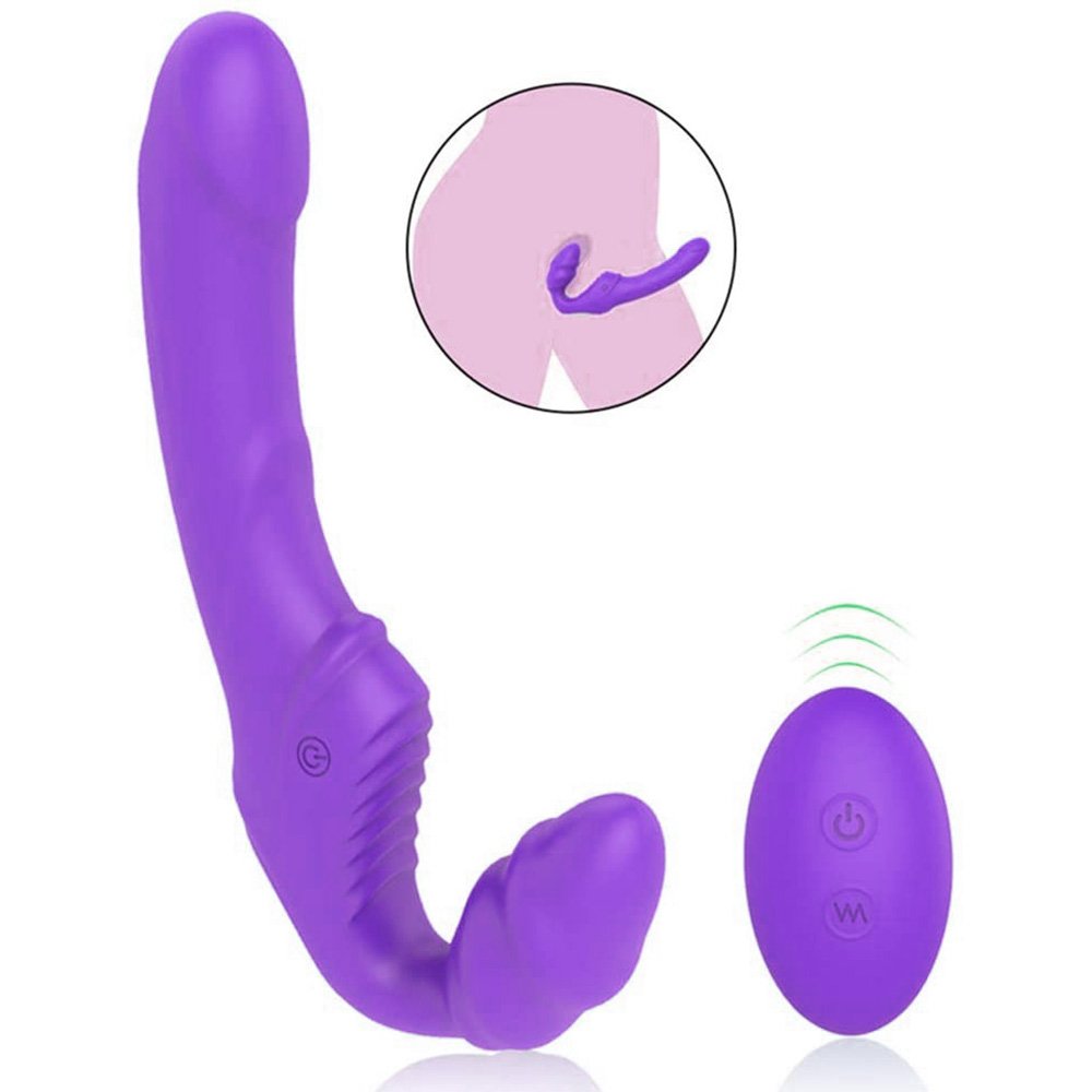 Cinta Peniana para Ela para Inversão de Papel em Silicone com 9 Vibrações Nana-RCT Roxo | Foto 01 Cinta Peniana para Ela para Inversão de Papel em Silicone com 9 Vibrações Nana-RCT Roxo | Foto 01