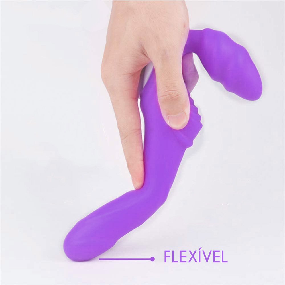 Cinta Peniana para Ela para Inversão de Papel em Silicone com 9 Vibrações Nana-RCT Roxo | Foto 04 Cinta Peniana para Ela para Inversão de Papel em Silicone com 9 Vibrações Nana-RCT Roxo | Foto 04