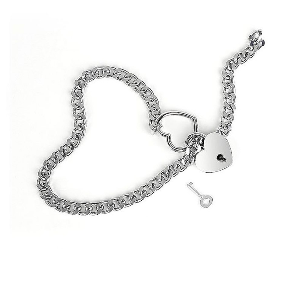 Coleira Social Chocker em Metal com Formato Cora��o com Chave e Cadeado | Foto 04