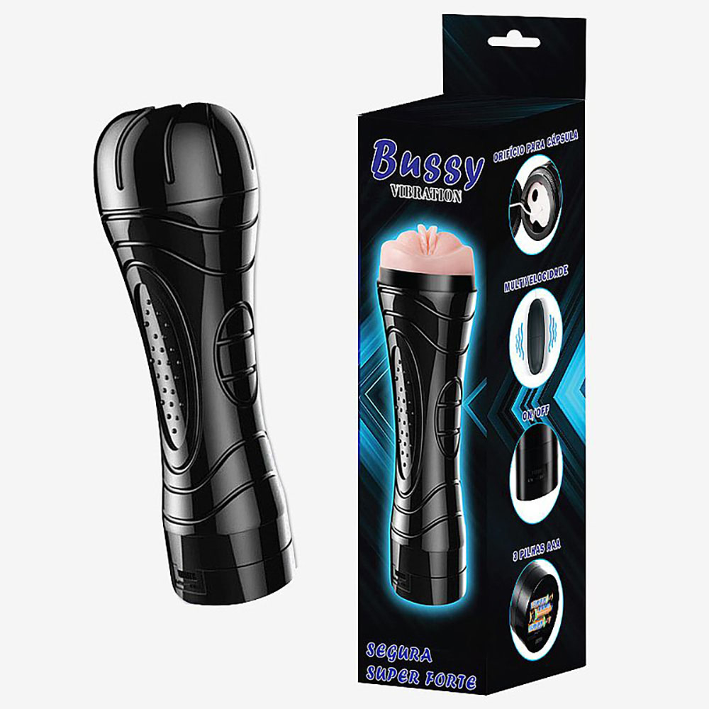 Masturbador Vagina em Cyberskin Formato Lanterna Bussy com Vibração | Foto 01 Masturbador Vagina em Cyberskin Formato Lanterna Bussy com Vibração | Foto 01