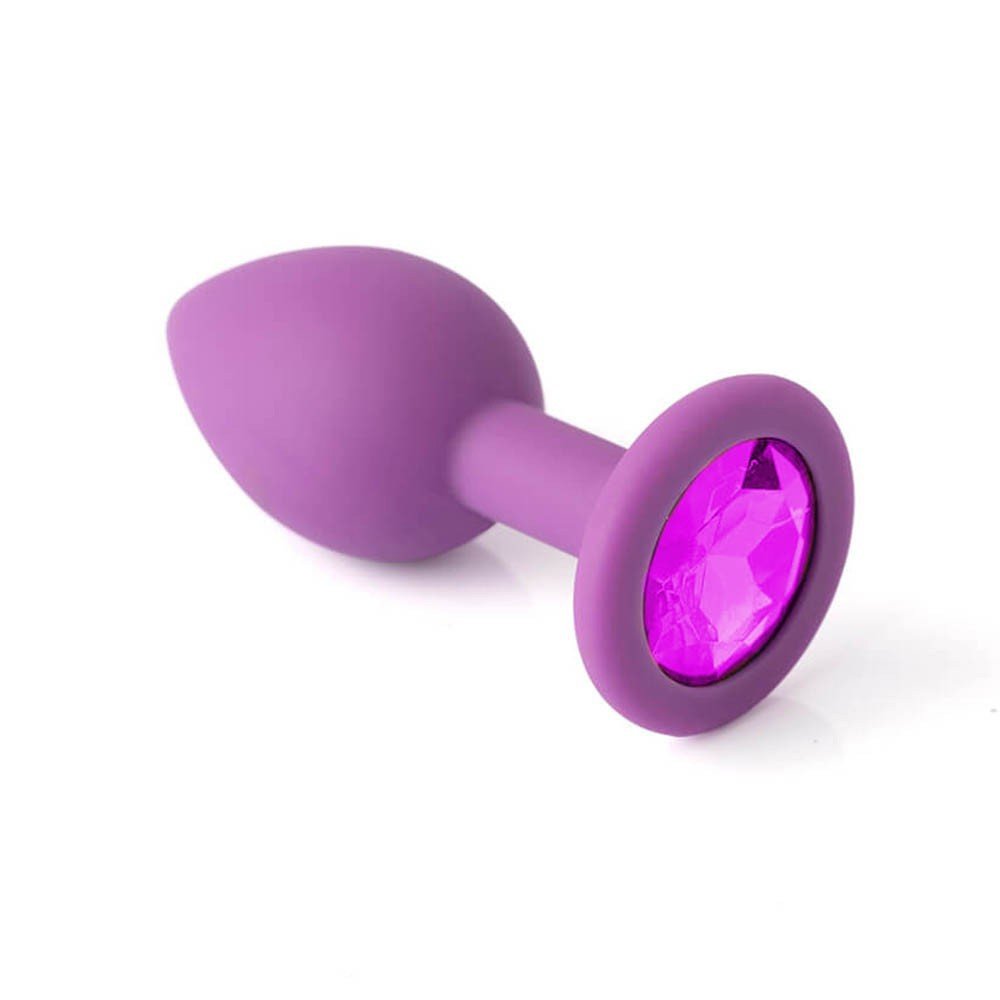 Plug Anal Joia em Silicone Roxo | Foto 04