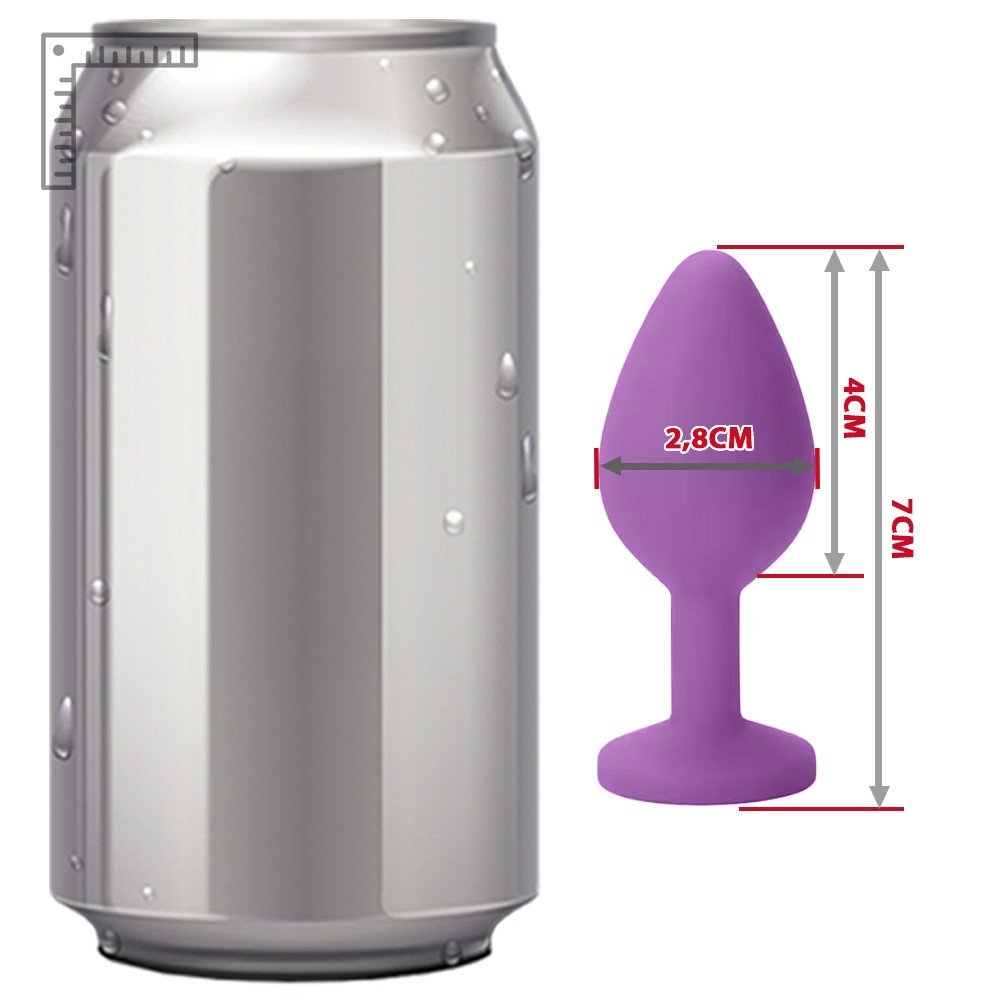 close na ponta anat�mica do plug anal de silicone para inser��o gradual segura e confort�vel para iniciantes