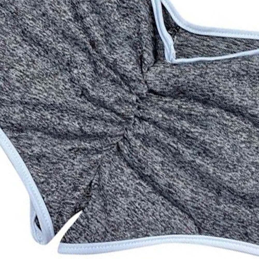 Shorts Sensual Levanta Bumbum em Poli�ster Cinza - Parte Traseira